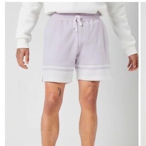 French Terry Varsity-Striped Shorts